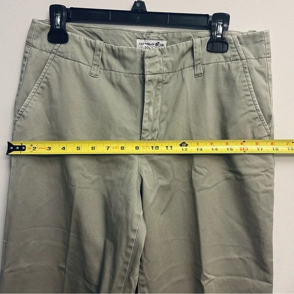 Caribbean Joe Wide Leg Pants Women Size 8 Green Sage - Picture 9 of 10